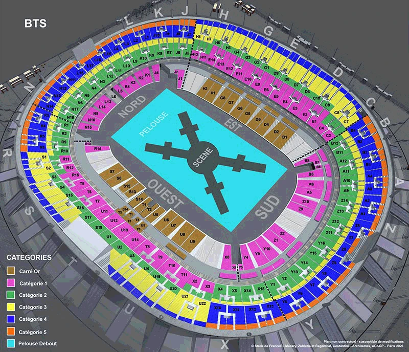 Plan du Stade de France